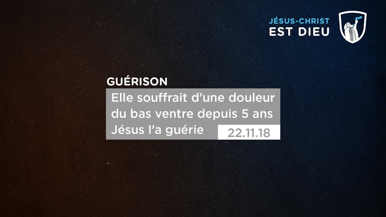 Thumbnail of video: Elle souffrait d'une douleur du bas ventre depuis 5 ans Jésus l'à guérie - Gabon