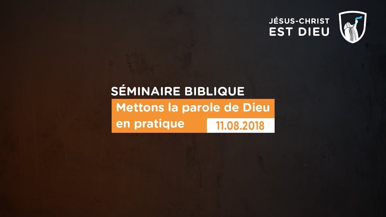 Thumbnail of video: Mettons la parole de Dieu en pratique - Niort
