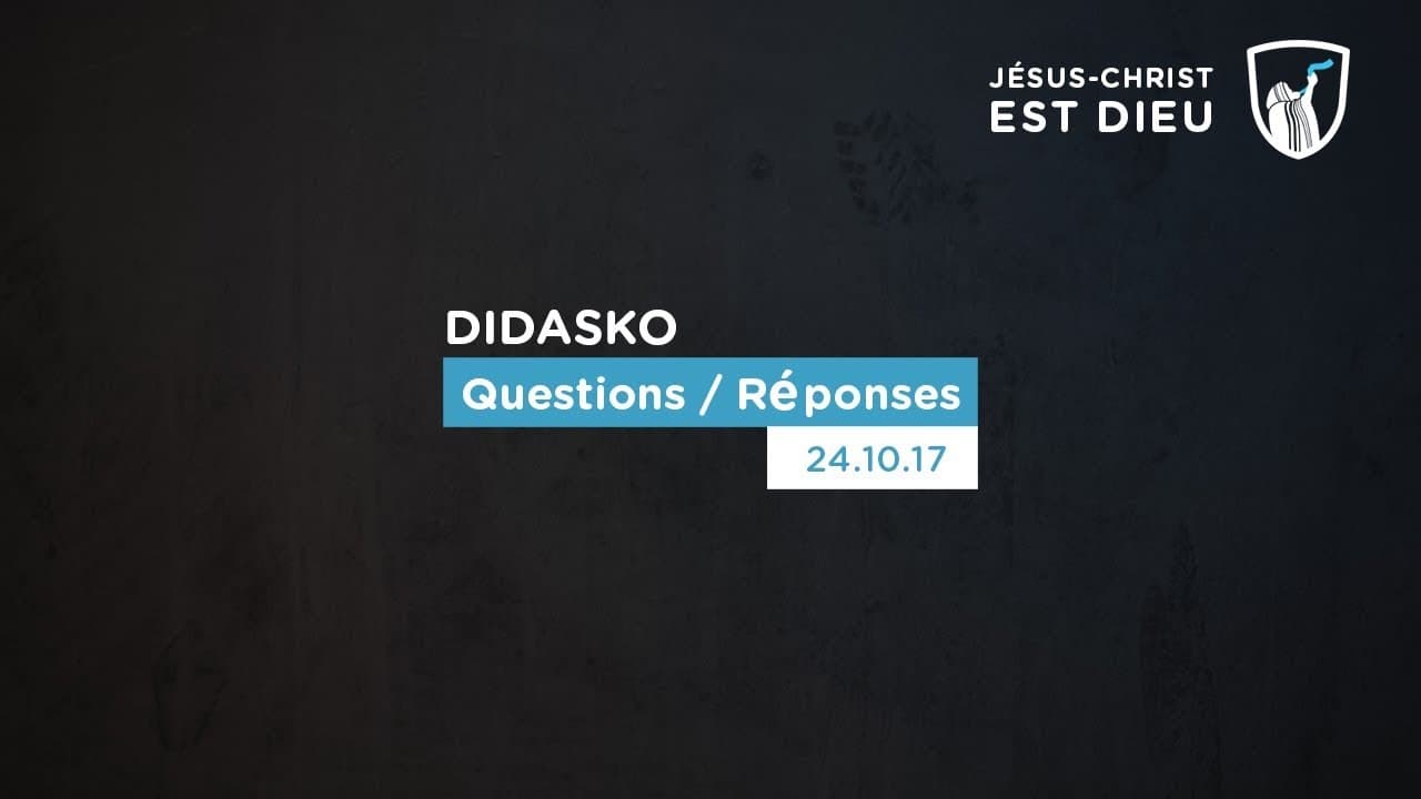 Thumbnail of video: Pourquoi Jésus à répondu qu'il n'y a de bon que Dieu seul ? - Didasko