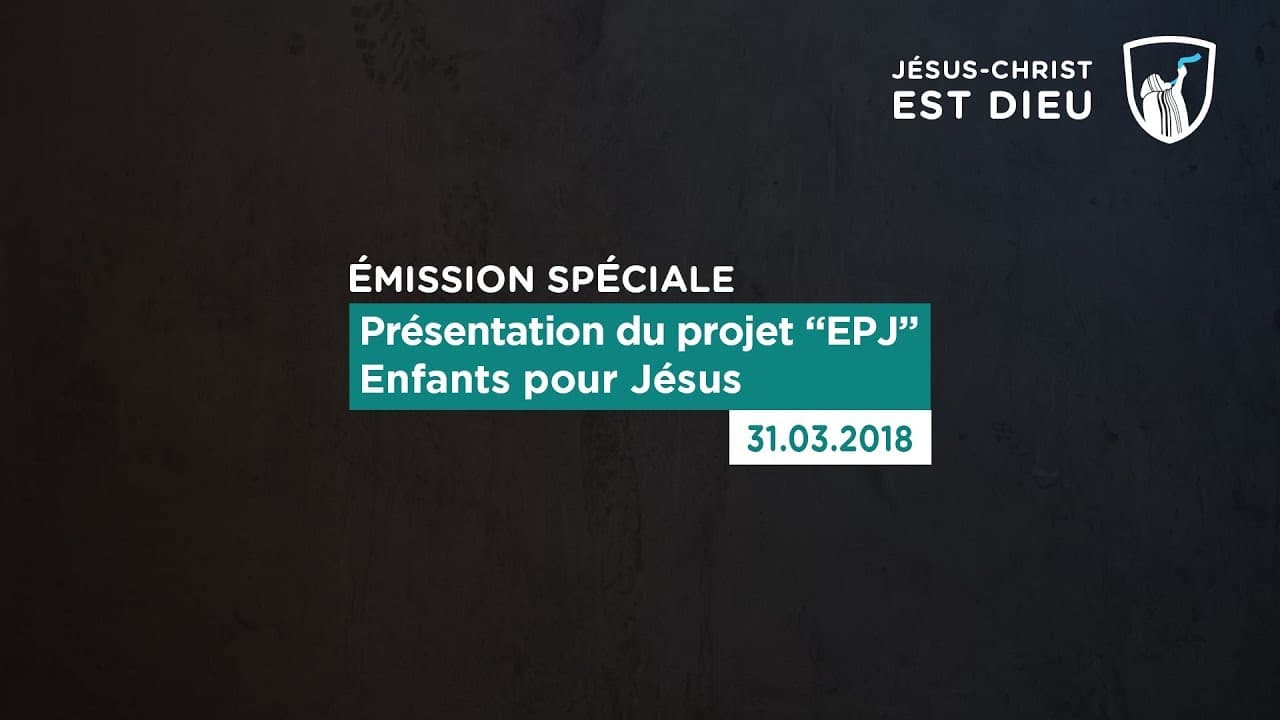 Thumbnail of video: Présentation du projet "EPJ" Enfants pour Jésus
